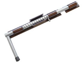 Засов ДОБРЫНЯ 450 мм с пружиной мод.2 медь антик  d-20 мм  "ДОМАРТ"