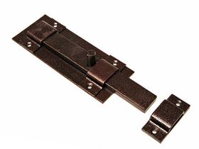 Засов накладной КЛАССИЧЕСКИЙ прямой Медь Делга (Дверной) 1/25