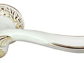 MH-22 CLP W/PG  (белая эмаль/золото) Ручка дверная ОПТИМИЗАЦИЯ