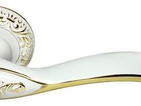 MH-36 CLP W/PG (белая эмаль/золото) Ручка дверная "Catherine" 1/20 "Morelli"