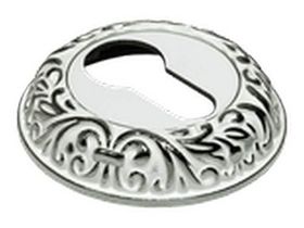 Накладка на евроцилиндр МН-КН CLP W/PC  (белая эмаль/хром) 1/10 "Morelli"