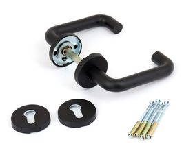 Ручка на фланце РФ-5558-Чш (черная шагрень)