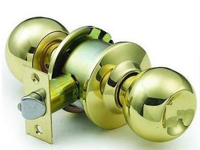 Ручка-защелка латунь проходная 40-СY 37-586 А-PS -0211 YALE