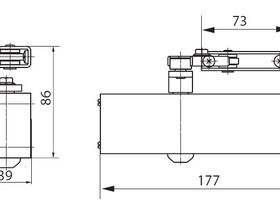 Geze TS 1500 в комплекте со стандарт.тягой /белый/ Германия