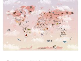 Фотообои Z-102 Розовая карта (ENG) 400х270