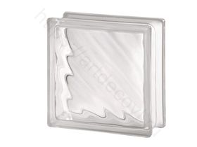 Стеклоблок Бесцветный Диагональная волна