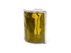 Стеклоблок Угловой Волна бронза