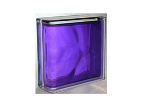 Стеклоблок Торцевой окрашенный внутри аметист