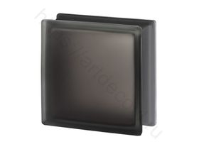 Стеклоблок Гладкий черный бриллиант матовый 30% черный