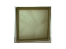 Стеклоблок Волна окрашенный в массе матовый бронзовый