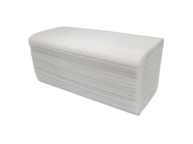 Полотенца бумажные листовые V-сложение однослойные 22,5*22,5 см (35 г/м2), 200 листов/упаковка (белые, состав: отбеленная макулатура),  Россия (ООО "Бумага Сити-Опт") БС-1-200VL