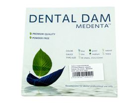 Завеса стоматологическая резиновая одноразовая "Медента" для изоляции полости рта, средняя, зеленая, 36 шт/упаковка, Малайзия (Elastomade Accessories Sdn. Bhd.) 09005