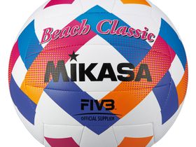 Мяч для пляжного волейбола Mikasa, размер 5, Сине-красный