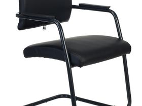 Кресло Бюрократ CH-271N-V черн. Leather Black экокожа полозья металл черный