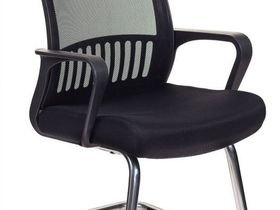 Кресло Бюрократ MC-209 черный TW-01 TW-11 сетка/ткань полозья металл серебристый