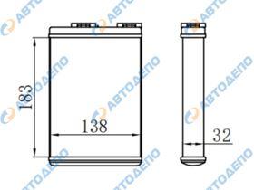 Радиатор отопителя NISSAN ATLAS F23 HR-203-32-K