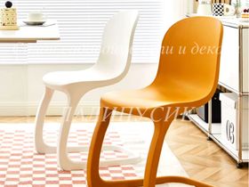 Дизайнерский пластиковый стул Relax (горчичный)