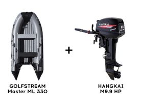 Лодка ПВХ GOLFSTREAM Master ML 330 + 2х-тактный лодочный мотор HANGKAI M9.9 HP