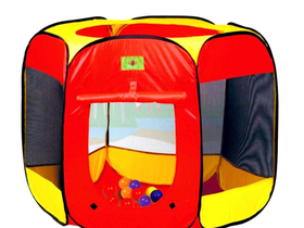 Палатка домик с мячами 10 шт (100х80хh80 см)