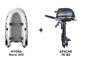Лодка ПВХ HYDRA Nova 310 «Оптима 1200» + 2х-тактный лодочный мотор APACHE T6 BS