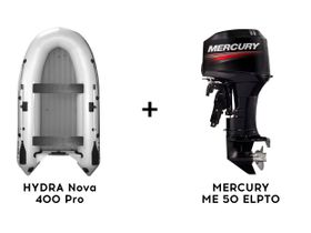 Лодка ПВХ HYDRA Nova 400 Pro + 2х-тактный лодочный мотор MERCURY ME 50 ELPTO