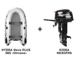 Лодка ПВХ HYDRA Nova PLUS 365 «Оптима» + 2х-тактный лодочный мотор HIDEA HD30FHS