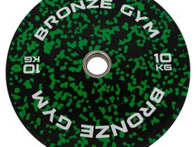 Диск бамперный BRONZE GYM камуфляж зеленый 10 кг