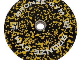 Диск бамперный BRONZE GYM камуфляж желтый 15 кг