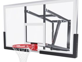 Баскетбольный щит DFC со съёмным регулятором высоты, стекло 8 мм, 152 х 80 см