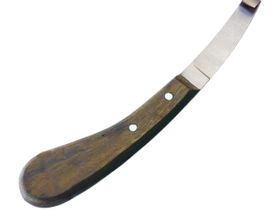 Нож 19867 копытный левосторонний деревянная ручка QMV