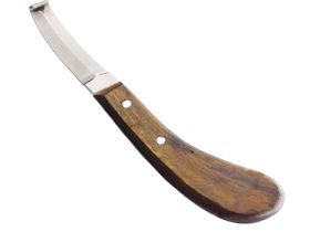Нож 19852 копытный двухсторонний деревянная ручка QMV