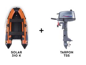 Лодка ПВХ SOLAR 310 K + 2х-тактный лодочный мотор TARPON T5S