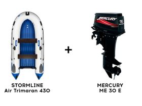 Лодка ПВХ STORMLINE Air Trimaran 430 + 2х-тактный лодочный мотор MERCURY ME 30 E