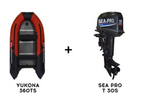 Лодка ПВХ YUKONA 360TS + 2х-тактный лодочный мотор SEA PRO Т 30S