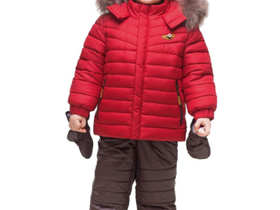 Ликвидация! Зимний костюм для мальчика GnK, мех енота. Размеры: 80, 86, 98