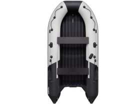 Лодка ПВХ РИВЬЕРА 3800 килевое надувное дно "комби" светло-серый/черный