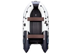 Лодка ПВХ РИВЬЕРА 3600 килевое надувное дно "комби" светло-серый/черный