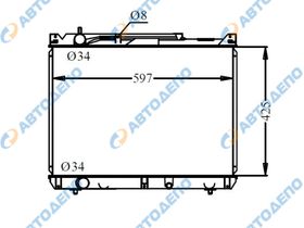 Радиатор охлаждения двигателя. SUZUKI GRAND VITARA TJ62W, SUZ-0036-26