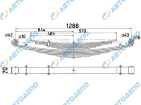 Рессора ISUZU ELF NPR75 IZNPR75R-FLH