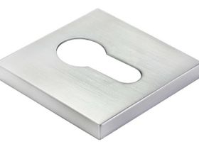 Накладка на евроцилиндр МН-КН-S6 SSC на квад.розетке  (супер мат.хром) 1/10 "Morelli"