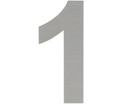Цифра дверная Luxe "1" (75 мм) сатин хром нерж. сталь самоклеющаяся