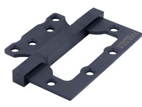 QUADRO-1 BL, петля алюминевая без врезки на квадратной, цвет-черный