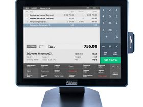 POS-монитор сенсорный POScenter EVA-150 Lite (15", 4:3, P-CAP, 1024х768, VGA, USB, MSR) НОВЫЙ СТЕНД