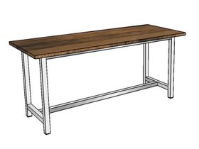 Лавка одинарная стандартная на металлокаркасе JAGUAR-SPORT 45х40х100 см