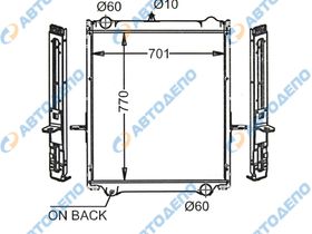 Радиатор охлаждения двигателя. ISUZU GIGA MAX CYZ51, CYZ52, CYH51, CYH52, CXZ51 IS-0058-54-K