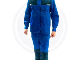 Костюм КМ-10 ЛЮКС , цв василек- синий, ткань 50% синт, 50% ХБ