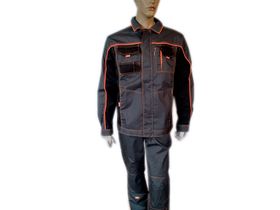 Костюм "Бренд 1" брючный, т.серый/черный