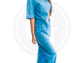 Костюм универсальный на молнии голубой