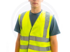 Жилет сигнальный с карманом под бейдж (пуговицы)