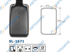 Зеркало заднего вида боковое NISSAN UD, BUS  SL-1671